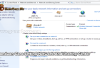 Panduan Cara Setting Network And Sharing Center