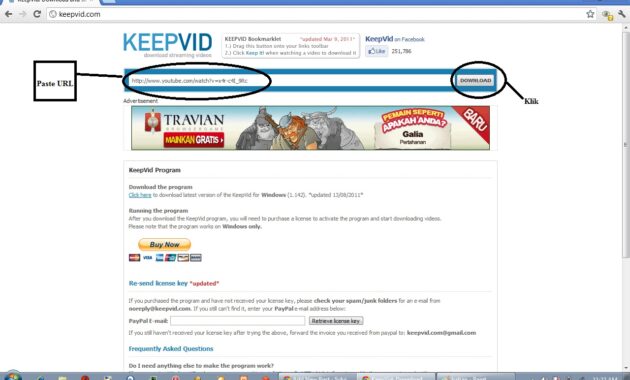 Sekarang buka website Keepvid lalu Paste URL video di kolom yang tersedia