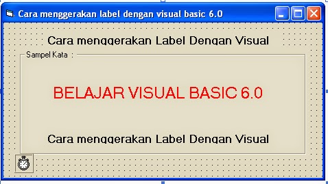 Contoh Menggerakan Label di Visual Basic