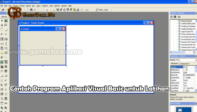 Contoh Program Aplikasi Visual Basic untuk Latihan